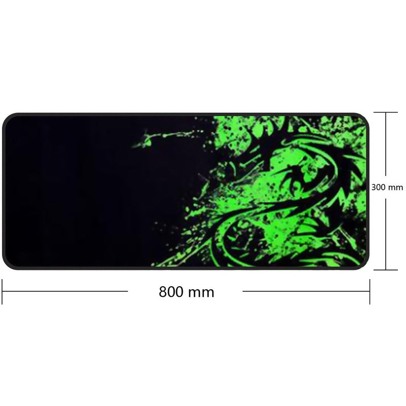 Qisan Large Gaming Mouse Pad Extended Size Mousepad for Computer Desktop PC Laptop 31.5"x11.8"x0.15" Keyboard Pad Desk Pad with Anti-Slip Rubber Base | Large Desk Mat for Keyboard and Mouse-Dragon - Image 2